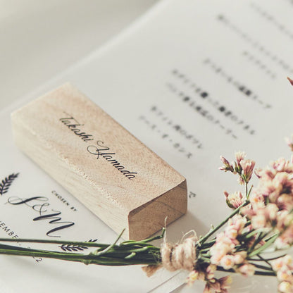 【結婚式 席札】ウッドブロック【結婚式 ペーパー 席札】