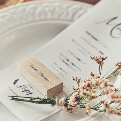 【結婚式 席札】ウッドブロック【結婚式 ペーパー 席札】