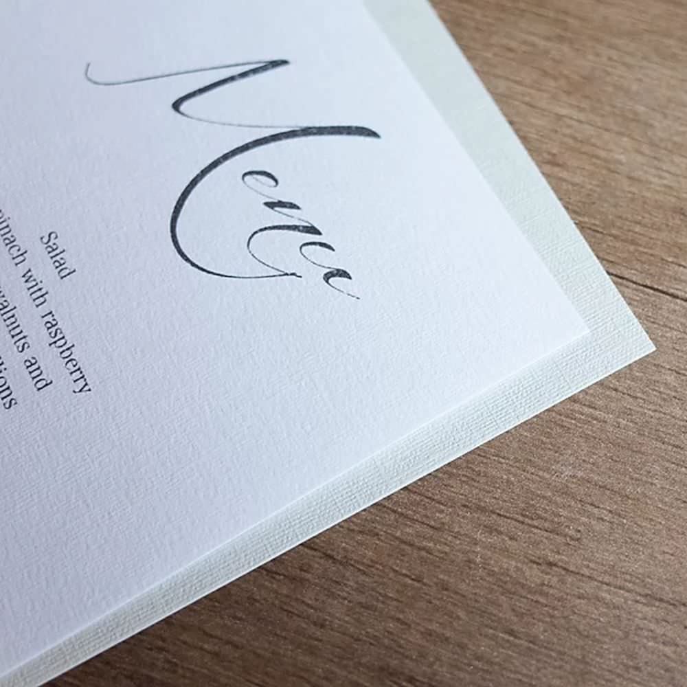 【結婚式メニュー】ナチュラルモダン【結婚式 ペーパー メニュー表】