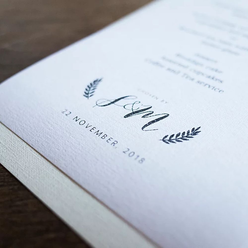 【結婚式メニュー】ナチュラルモダン【結婚式 ペーパー メニュー表】