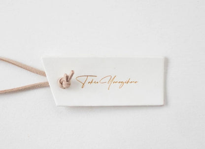 【結婚式 席札 エスコートカード】レザータグ席札 白革