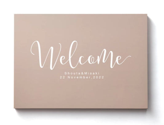 【ウェルカムボード】ナチュラル デザインJくすみピンク 【結婚式 ウェルカムボード オーダーメイド】