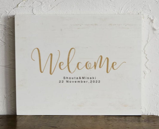 【ウェルカムボード】ナチュラル デザインJホワイト 【結婚式 ウェルカムボード オーダーメイド】