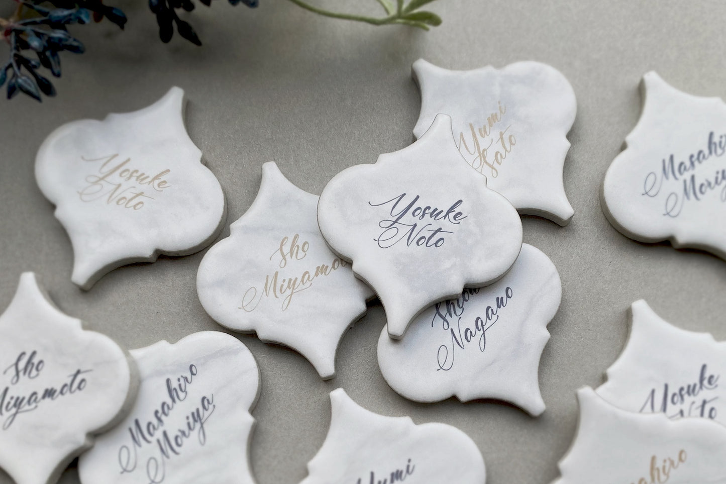 【結婚式 席札】タイル(大理石柄)【結婚式 ペーパー 席札】