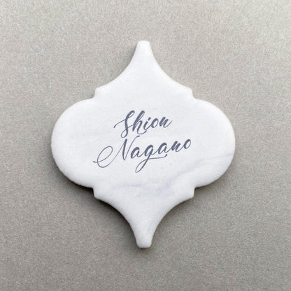 【結婚式 席札】タイル(大理石柄)【結婚式 ペーパー 席札】