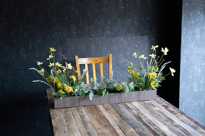 【アーティフィシャルフラワー 】卓上アクリルパーテーション イエロー 関東配送限定 【結婚式 ウェルカムボード】