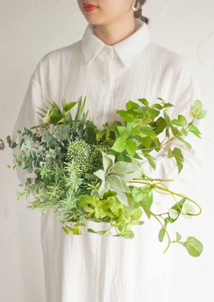 【造花】Natural-Rich 野の花のクラッチブーケ 【結婚式 フラワー 造花 ブーケ ブートニア】