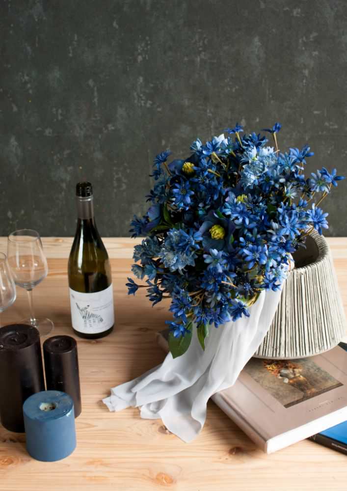 【造花】Classical-Modern サムシングブルーのブーケ 【結婚式 フラワー 造花 ブーケ ブートニア】