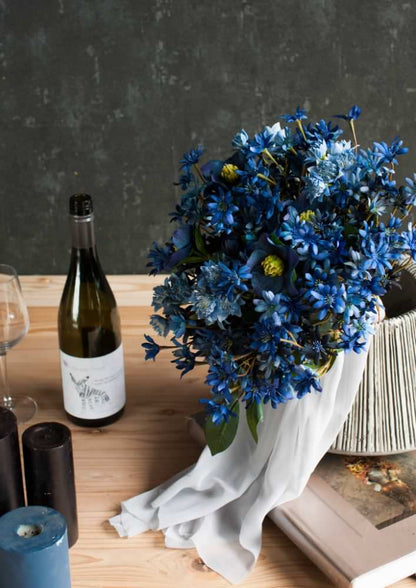 【造花】Classical-Modern サムシングブルーのブーケ 【結婚式 フラワー 造花 ブーケ ブートニア】