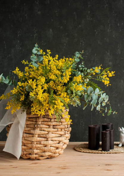 【造花】Natural-Garden ミモザとユーカリのグランブーケ 【結婚式 フラワー 造花 ブーケ ブートニア】