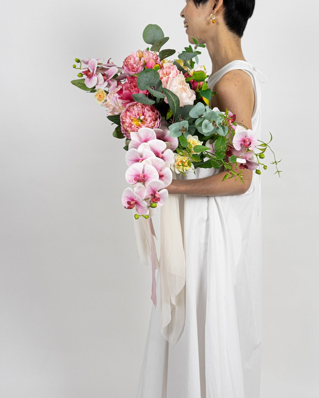 【造花】海外風ミックスカラーの笑顔が輝くブーケ 【結婚式 フラワー 造花 ブーケ ブートニア】