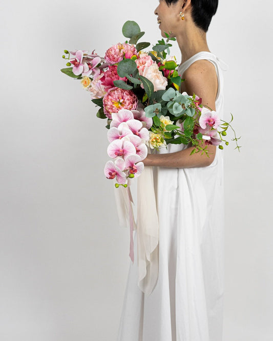 【造花】海外風ミックスカラーの笑顔が輝くブーケ 【結婚式 フラワー 造花 ブーケ ブートニア】