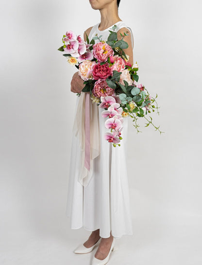 【造花】海外風ミックスカラーの笑顔が輝くブーケ 【結婚式 フラワー 造花 ブーケ ブートニア】