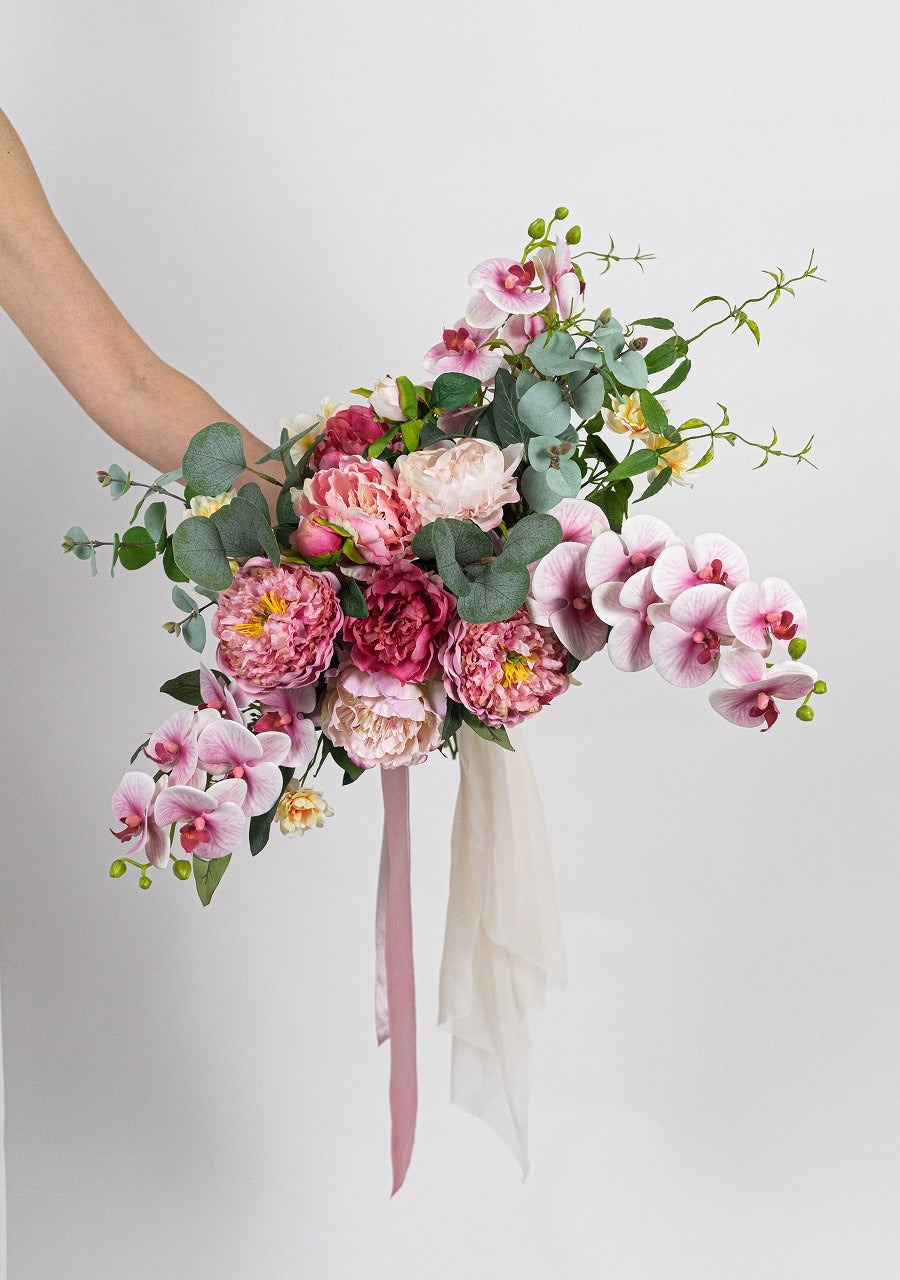 【造花】海外風ミックスカラーの笑顔が輝くブーケ 【結婚式 フラワー 造花 ブーケ ブートニア】