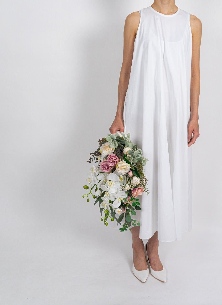 【造花】大人スイートなコチョウランのブーケ 【結婚式 フラワー 造花 ブーケ ブートニア】