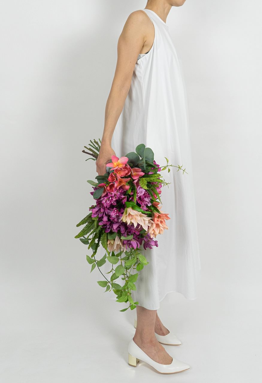 【♨️】造花ブーケ 高級フジ ローズ ミックス フラワーブーケ W82 造花ブーケ