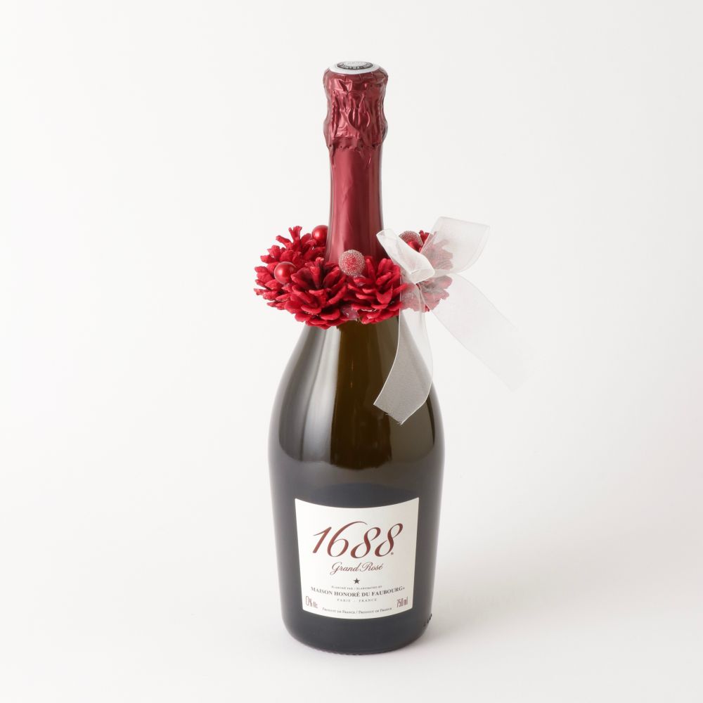 1688 Grand Rosé リースセット　フランス製ノンアルコール・スパークリング　【結婚式　ギフト　飲み物】