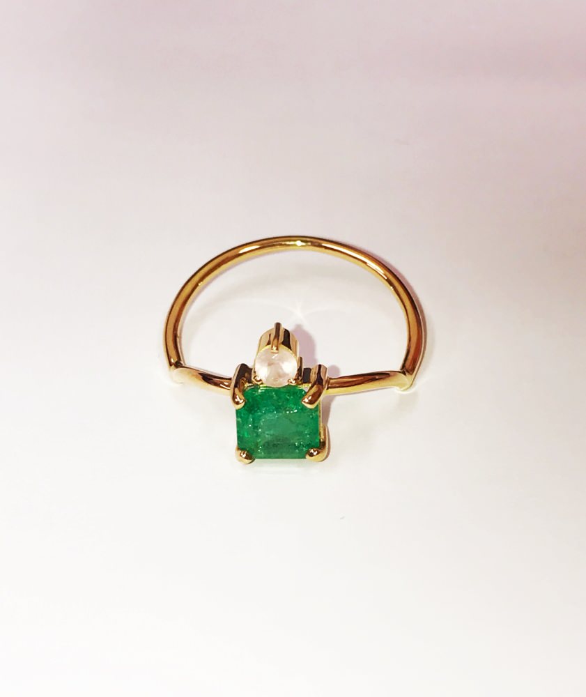 Arch Emerald Ring　【結婚式　指輪　ファッションリング】