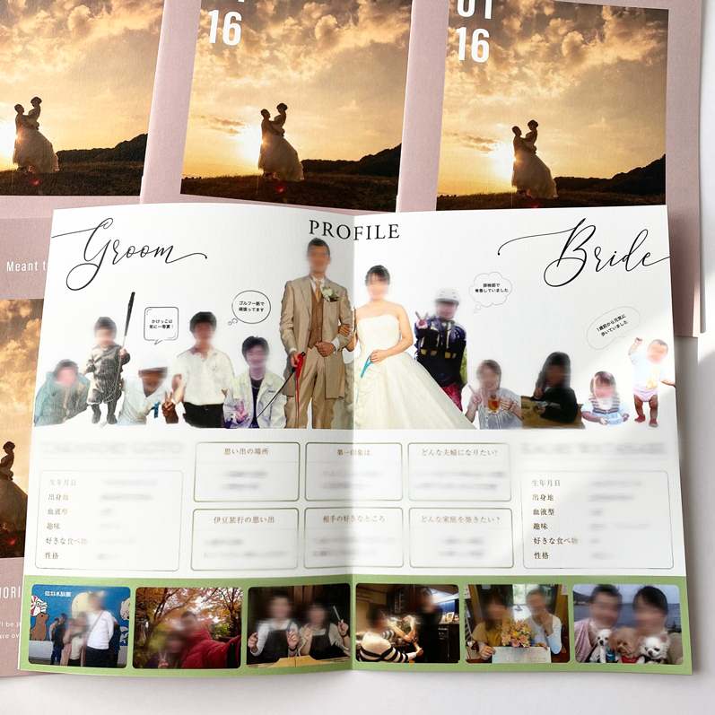 【プレミアムデザイン】 プロフィールブック 30部セット【結婚式　ペーパー　プロフィールブック】