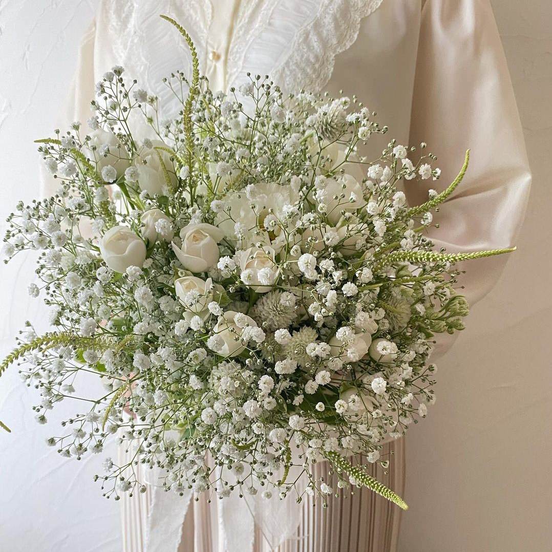 【生花】Wedding Bouquet　【結婚式　フラワー　生花　ブーケ　ブートニア　オーダーメイド】
