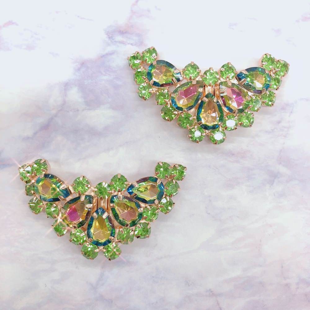 〈IMPORT SELECT〉SHOES CLIP : ALMA CRYSTAL GREEN MULTI