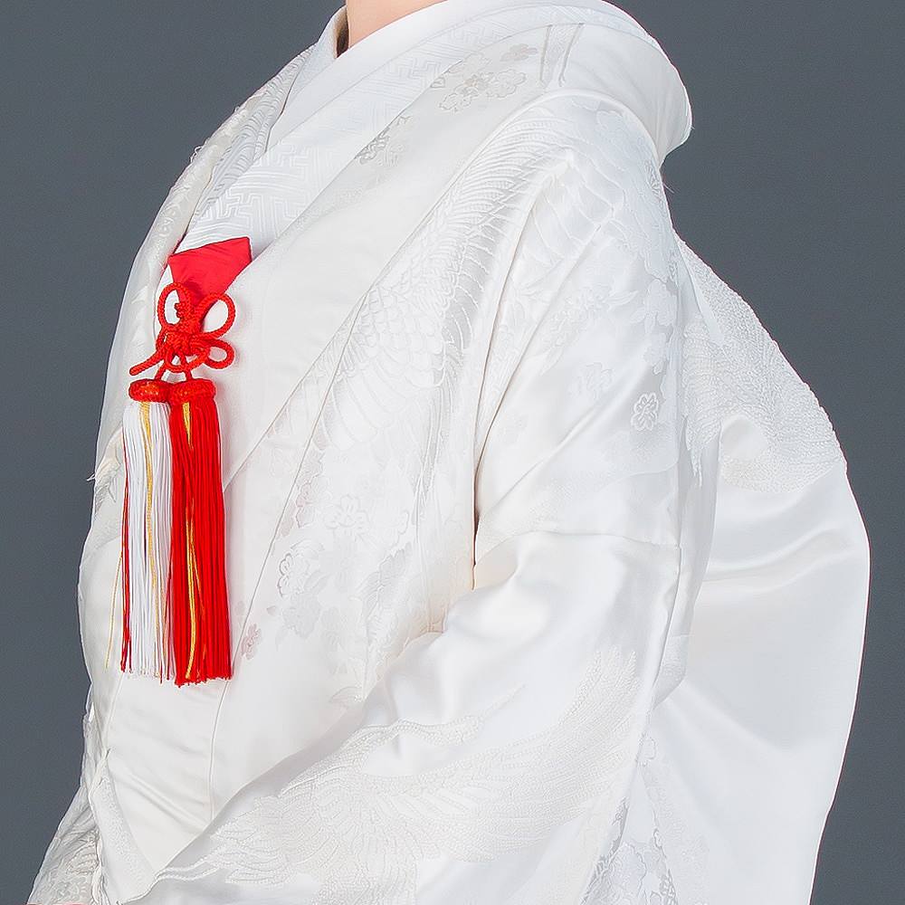 裏紅 相良刺繍 牡丹に飛鶴 【結婚式 和装 白無垢 レンタル】 | 和装 