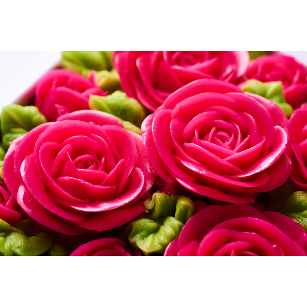食べられるお花のボックスフラワーケーキ(Elegant pink)