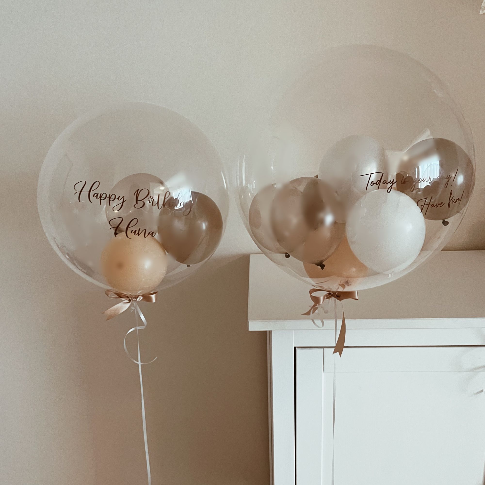 【バルーン装飾】bubble balloon　【結婚式　ウェルカムグッズ　バルーン　オーダーメイド】