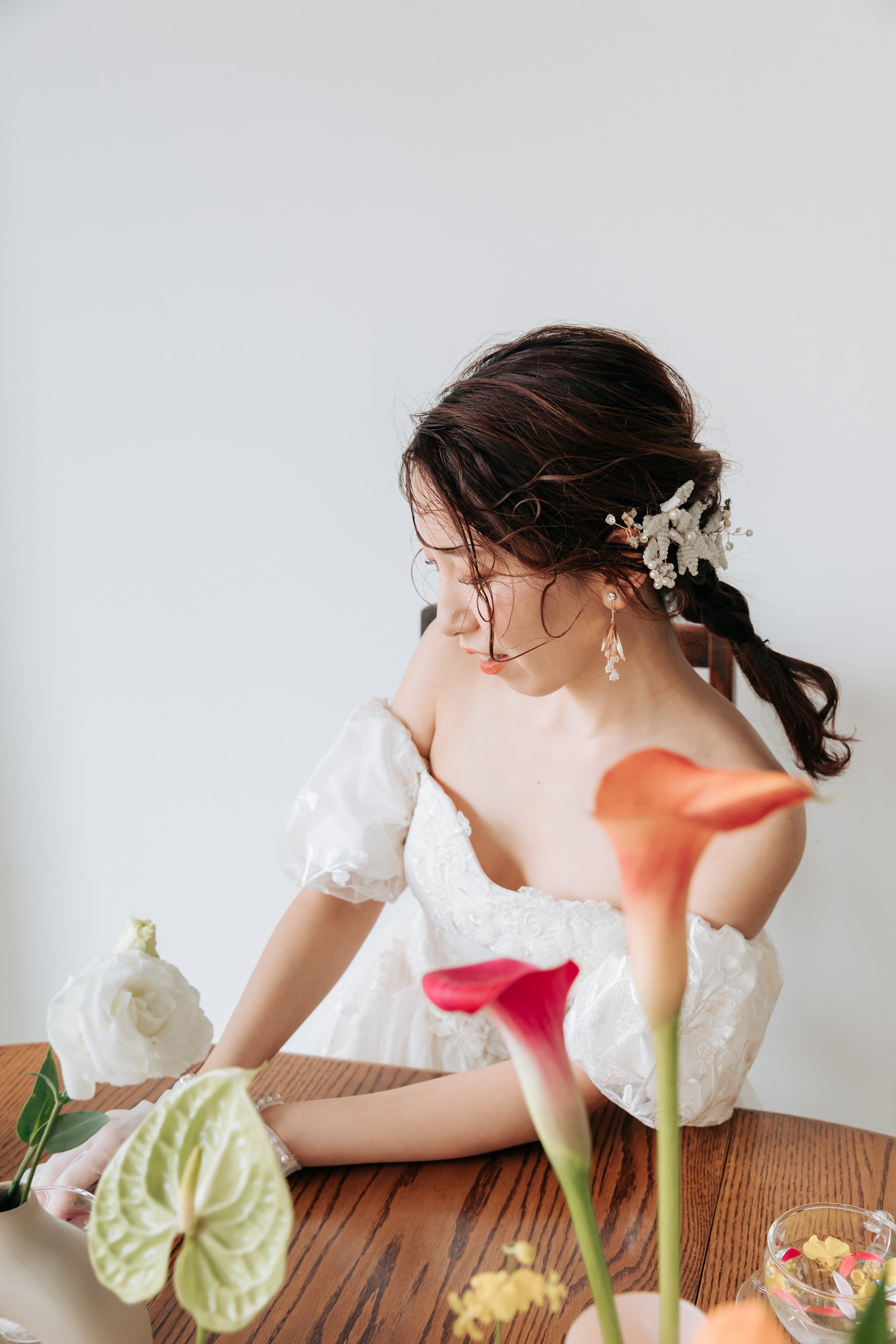 【ヘッドドレス】Emily flower ヘッドドレス ウェディングアクセサリー [ AM-121 ]【結婚式　ヘアアクセサリー】