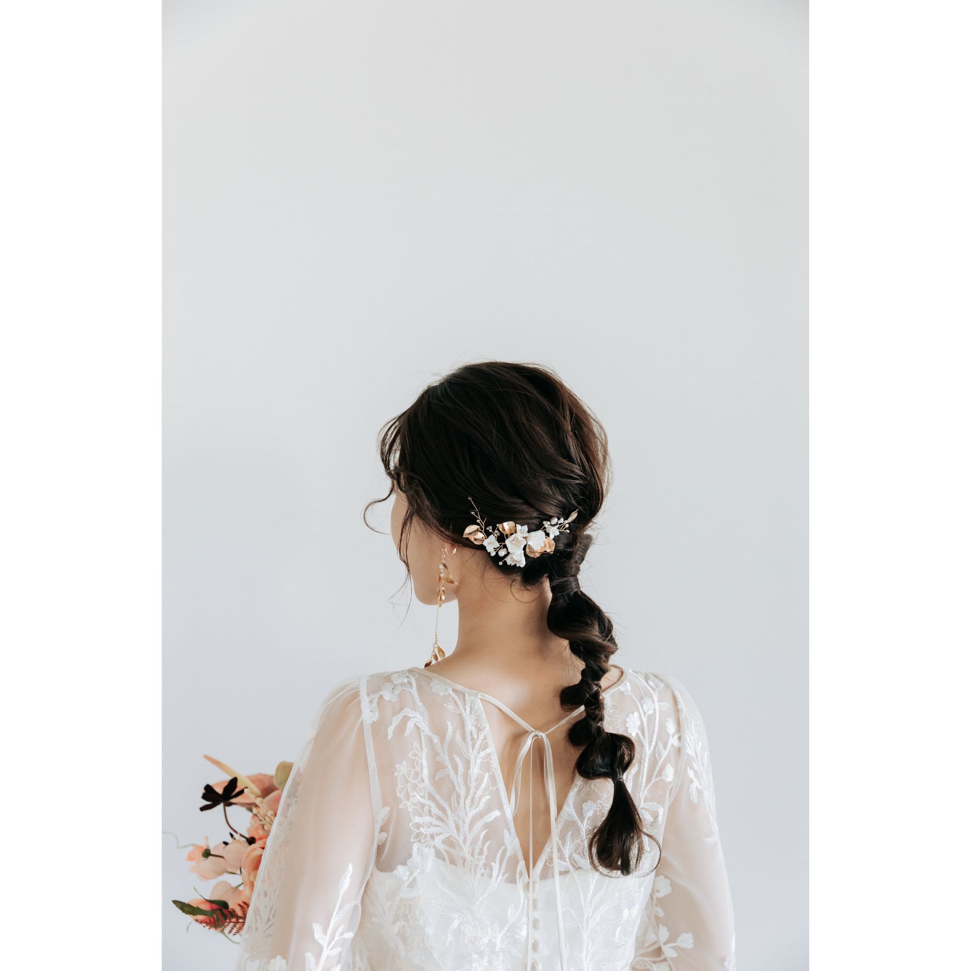 【ヘッドドレス】Sakura leaf ヘッドドレス ウェディング ブライダルアクセサリー [ AM-48 ]【結婚式　ヘアアクセサリー】