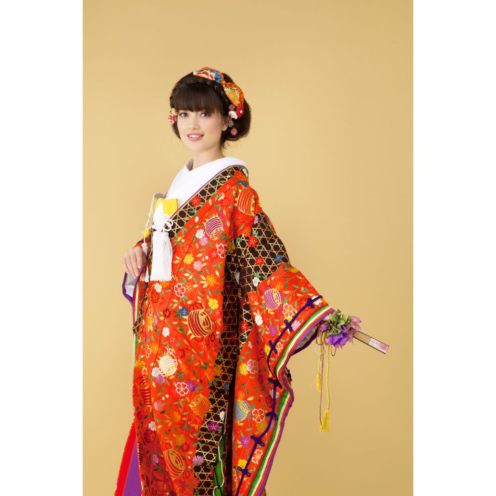 十二単風羽織り（ロングバージョン） - ベビー服(女の子用) ~95cm