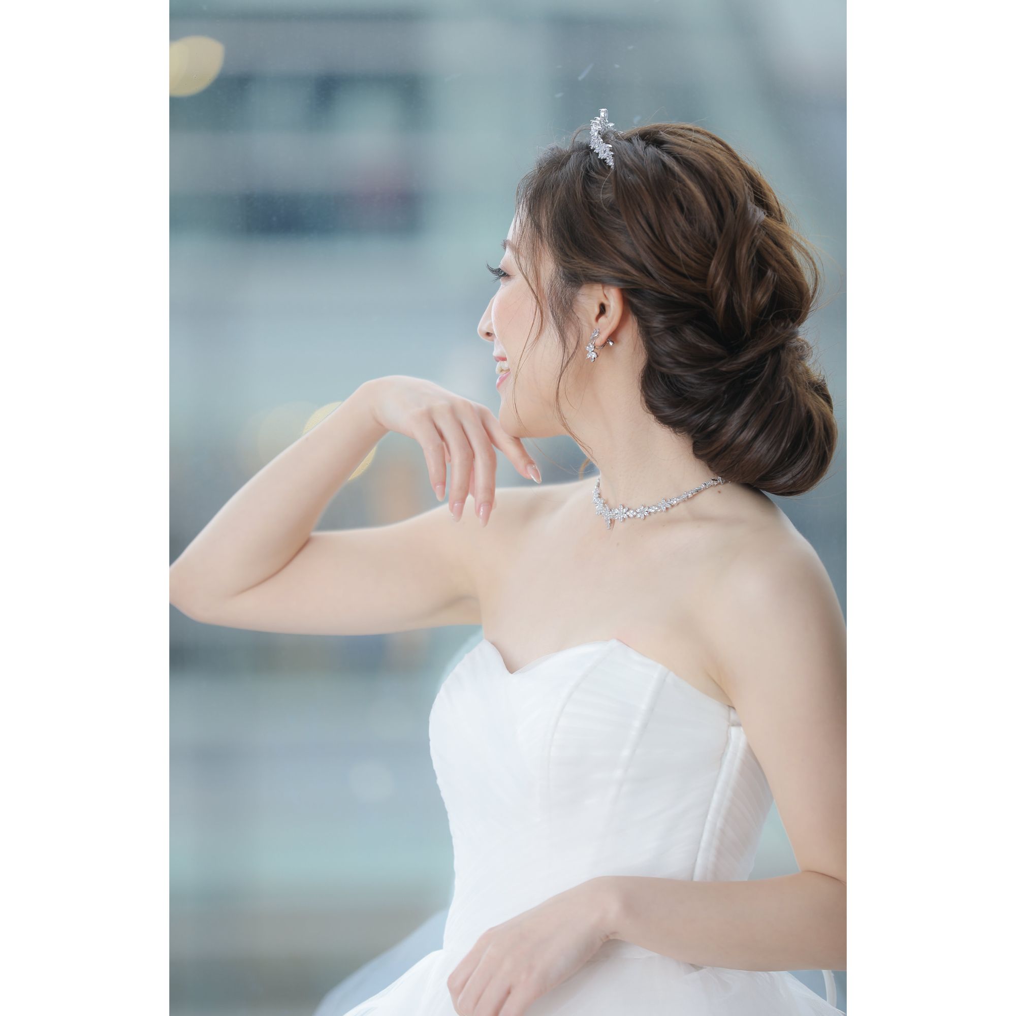 【ネックレス】キュービックジルコニア ネックレス 【結婚式　ネックレス】