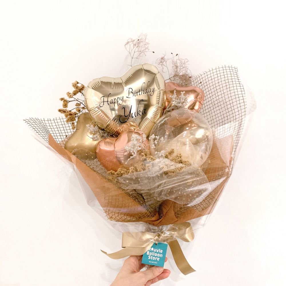 【バルーン装飾】Balloon Bouquet “Rich White gold”　【結婚式　ウェルカムグッズ　バルーン】