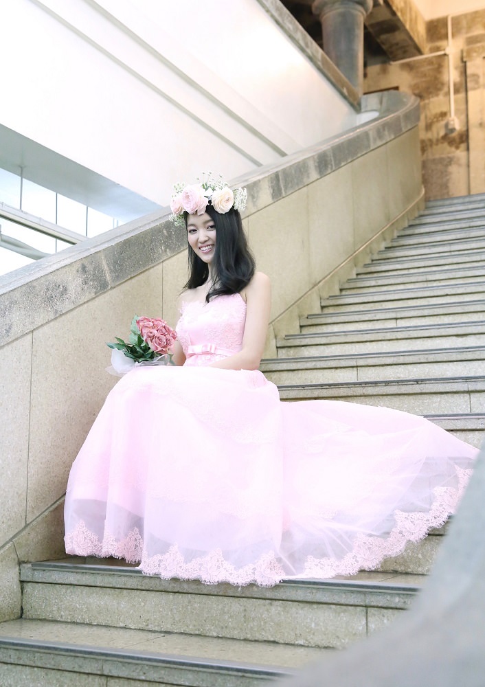 ウェディングドレス 【結婚式　カラードレス　レンタル】