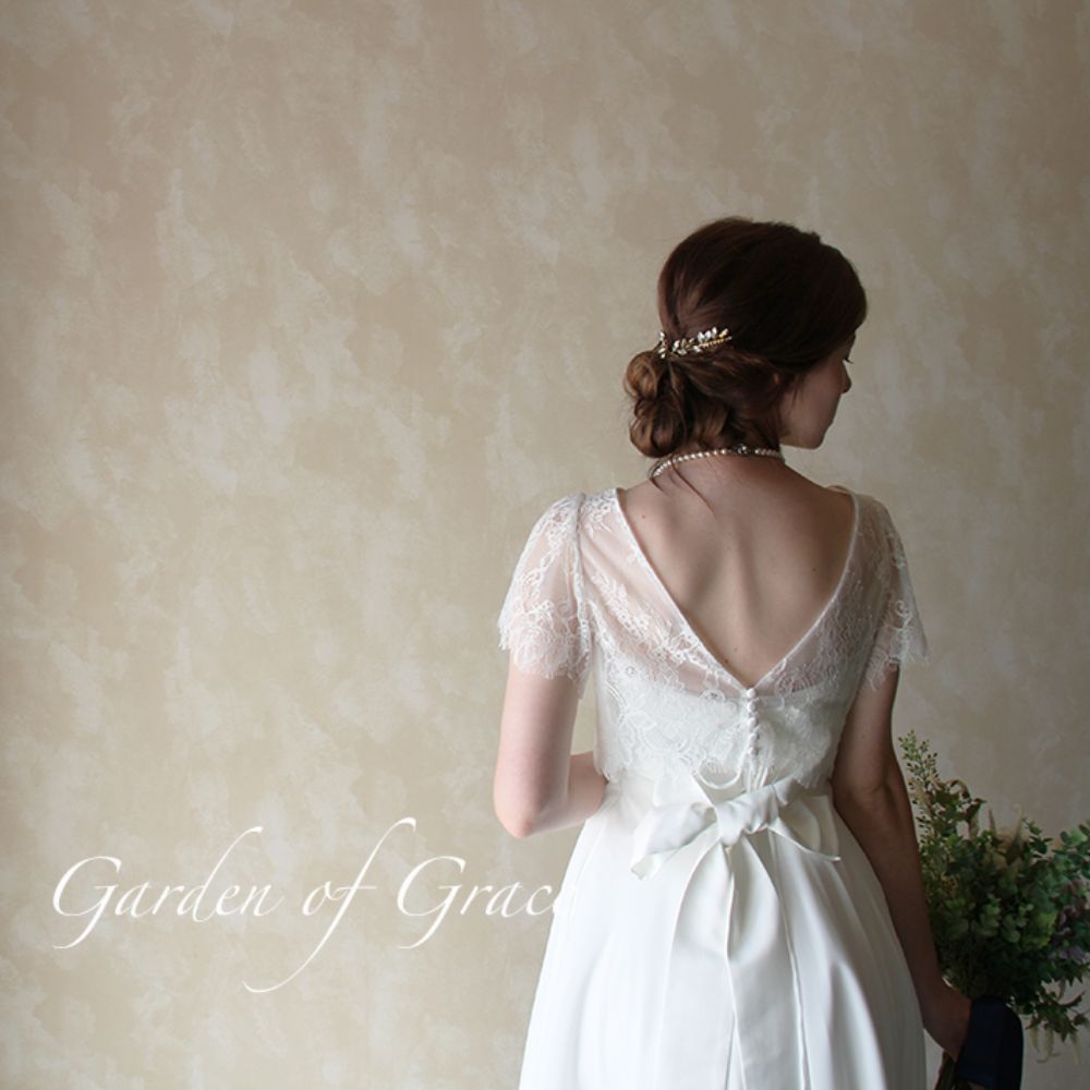 Garden of Grace ジャルダン半袖 エンパイアドレスウェディングドレス