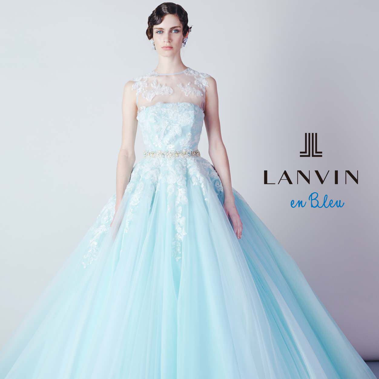 LANVIN en　Blueブルーグラデーション　LB/32556 【結婚式　カラードレス　レンタル】