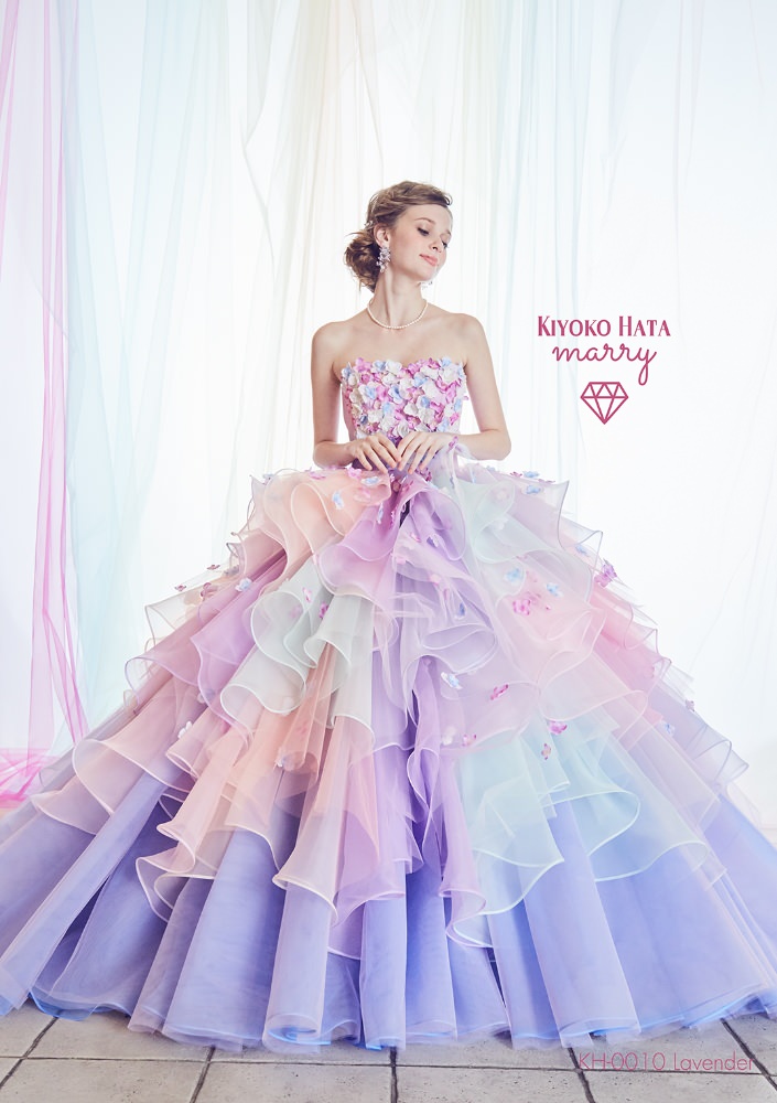 KIYOKO HATA×marry 紫陽花ドレス KH-0010 【結婚式 カラードレス
