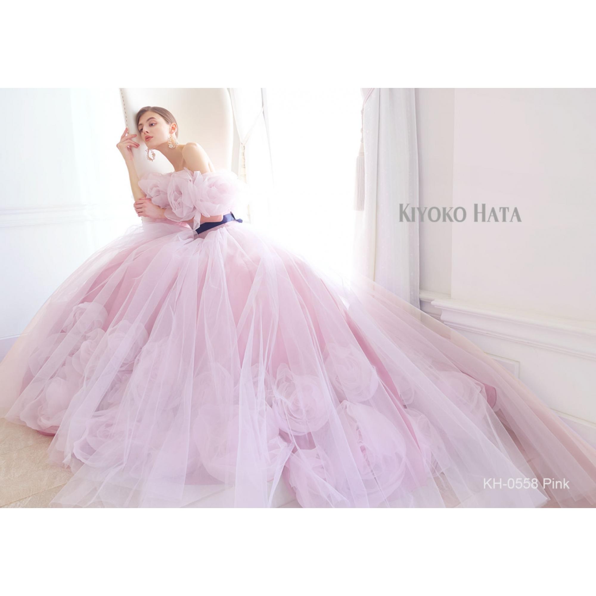 KIYOKO HATA　ピンク薔薇　KH-0558【結婚式　カラードレス　レンタル】