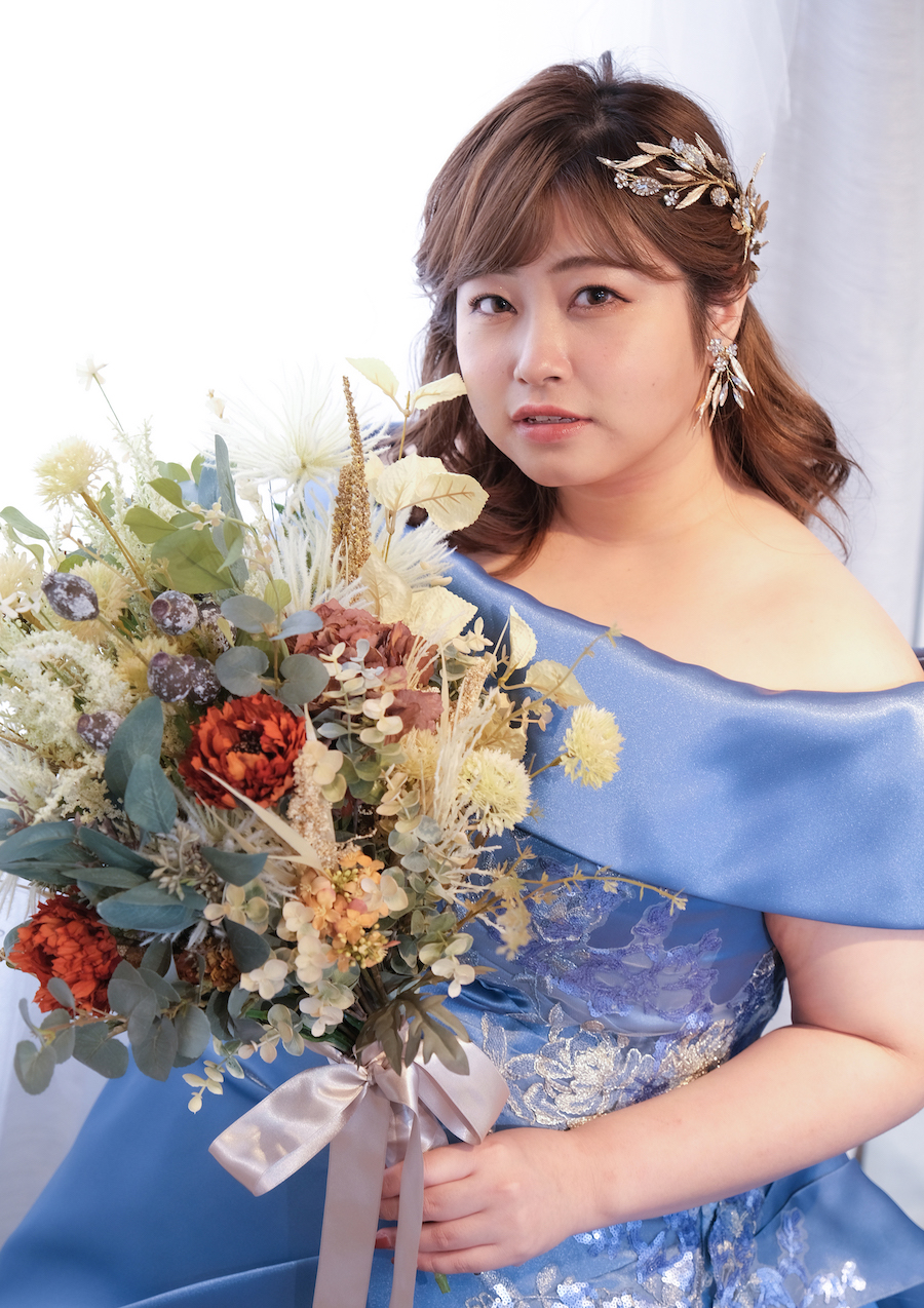 Curvy Blue 【結婚式　カラードレス　レンタル】