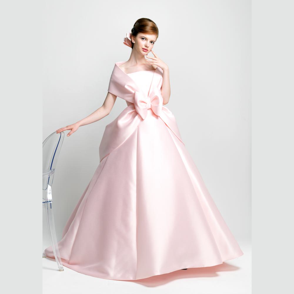 ウェディングドレス カラードレス ベビーピンク