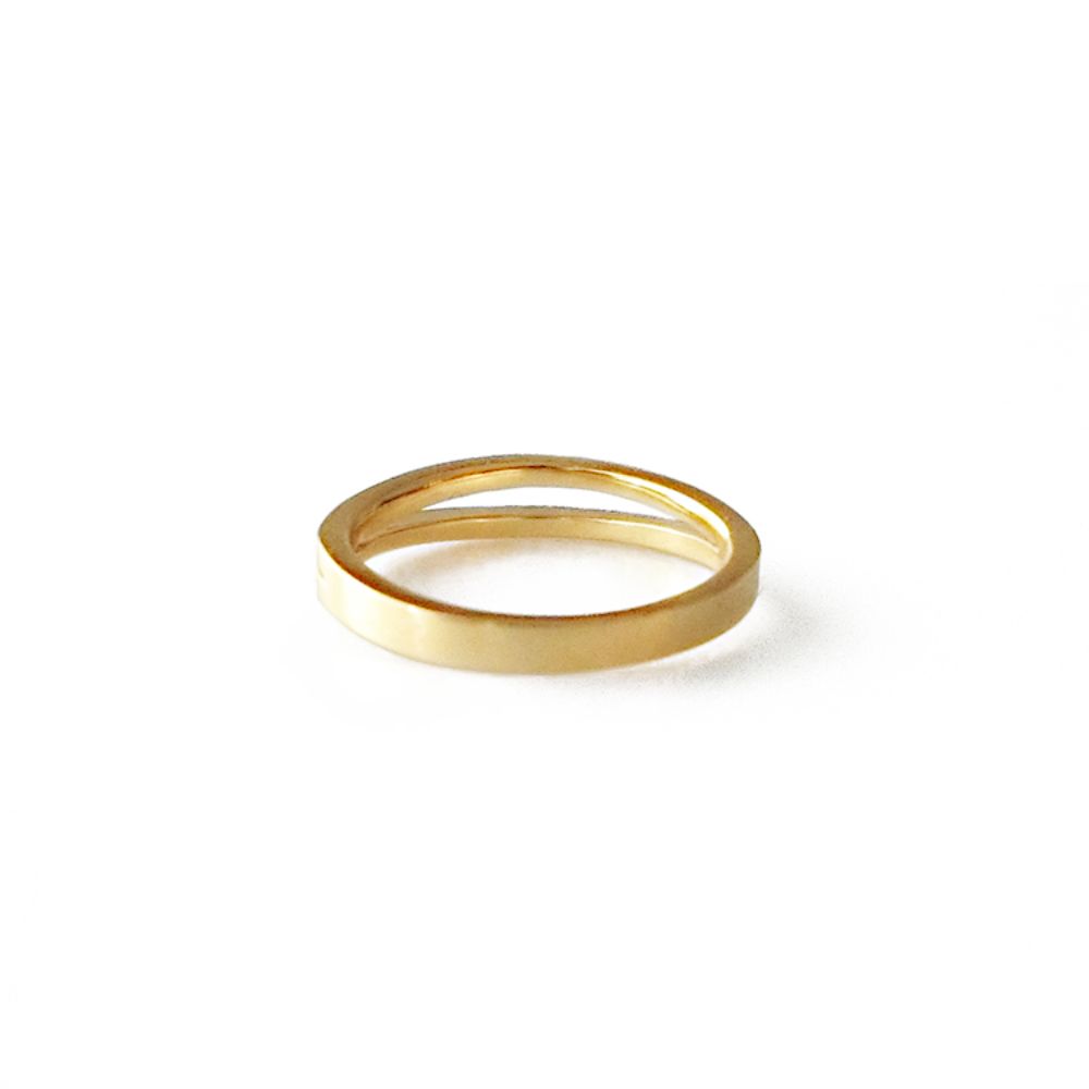 Two Line Gold Ring　【結婚式　指輪　ファッションリング】