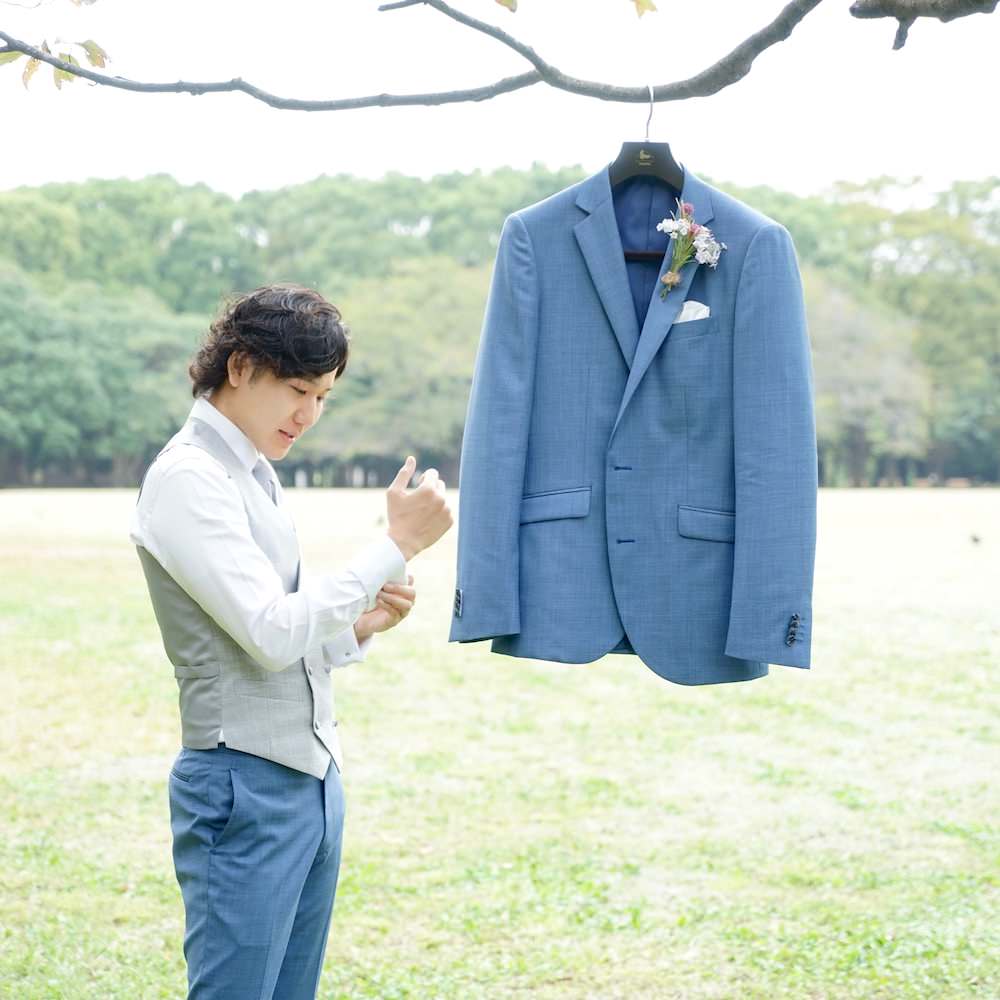 【オーダーメイド ウェディングスーツ】TAGARU 結婚式 タキシード ブルー 【結婚式　タキシード　オーダーメイド】